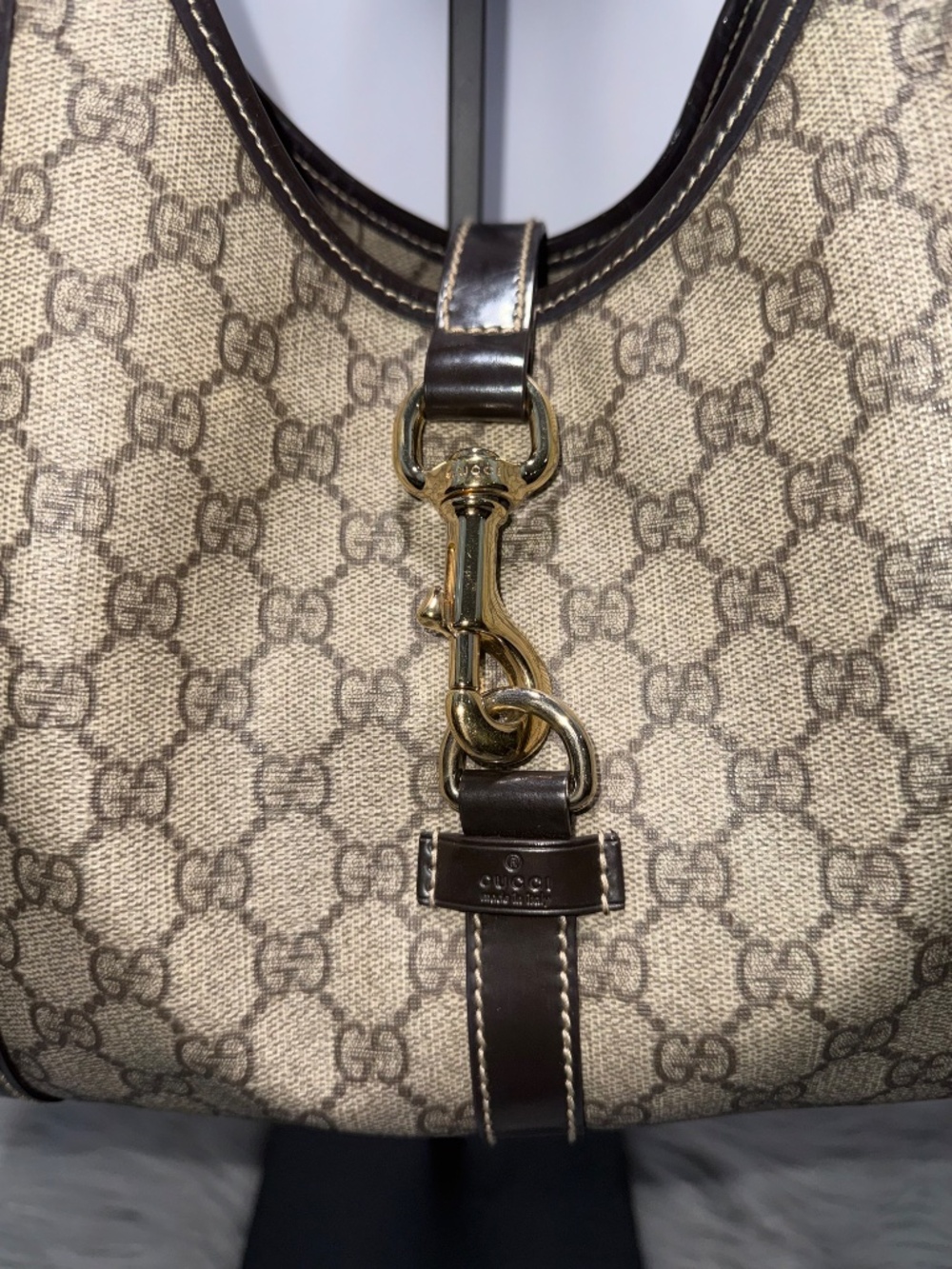 Gucci GG Supreme Joy Bardot Medium Shoulder Bag~w/COA - Picture 2 of 14